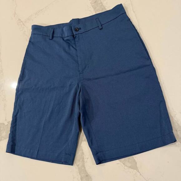 Walter Hagen Flat Front Chino Golf Shorts Men’s Size 32 Blue Performance Summer - Picture 2 of 5